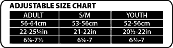 Adjustable Size Chart